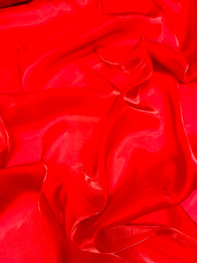 Red Wet Liquid Sheer Chiffon Fabric/58" Wide.