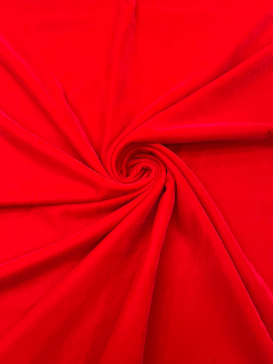 Red Micro Velvet Fabric/54 Wide /Sold By The Yard.