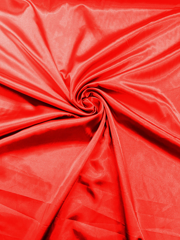Red Light Weight Silky Stretch Charmeuse Satin Fabric/60" Wide/Cosplay.