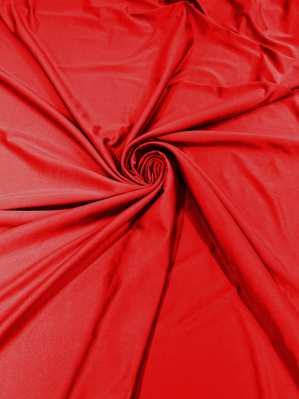 Red Shiny Milliskin Nylon Spandex Fabric 4 Way Stretch 58" Wide Sold by The Yard