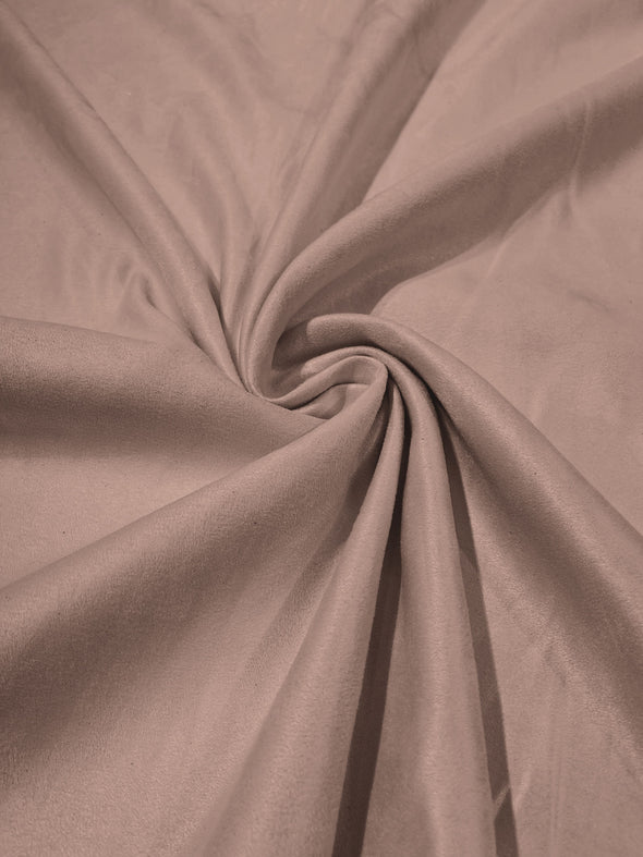 River Rose  Faux Suede Polyester Fabric | Microsuede | 58" Wide | Upholstery Weight, Tablecloth, Bags, Pouches, Cosplay, Costume