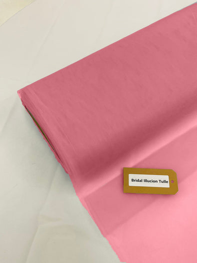 Rose Mauve Bridal Illusion Tulle 108"Wide Polyester Premium Tulle Fabric Bolt