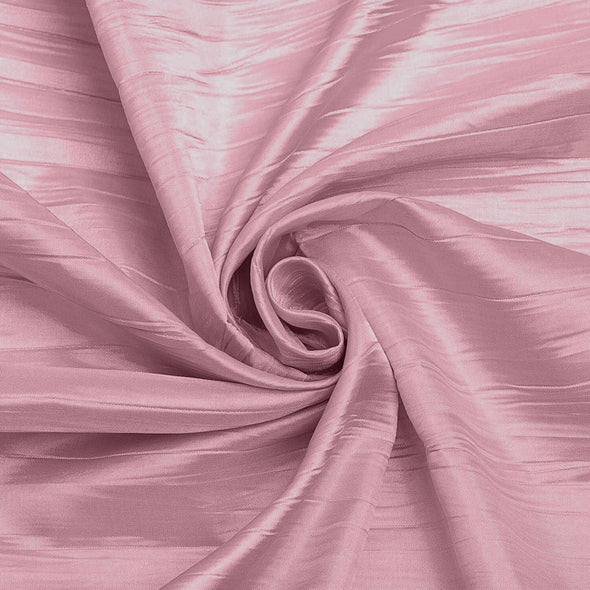 Rose Petal Crushed Taffeta Fabric - 54" Width - Creased Clothing Decorations Crafts - Sold By The Yard