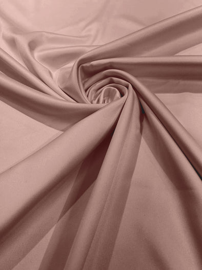 Rose Petal Matte Stretch Lamour Satin Fabric 58" Wide/Sold By The Yard. New Colors