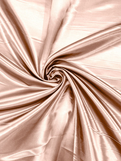 Rose Powder Heavy Shiny Bridal Satin Fabric for Wedding Dress, 60" inches wide sold by The Yard. Modern Color