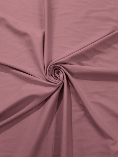 Rose Stretch Ponte De Roma 320 GSM Knit Poly Rayon Fabric, Sold by the Yard.