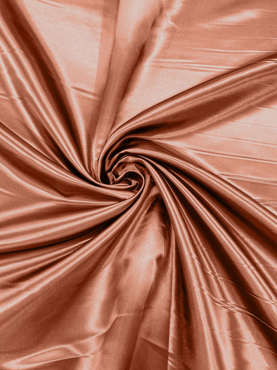 Rose Heavy Shiny Bridal Satin Fabric for Wedding Dress, 60" inches wide sold by The Yard. Modern Color