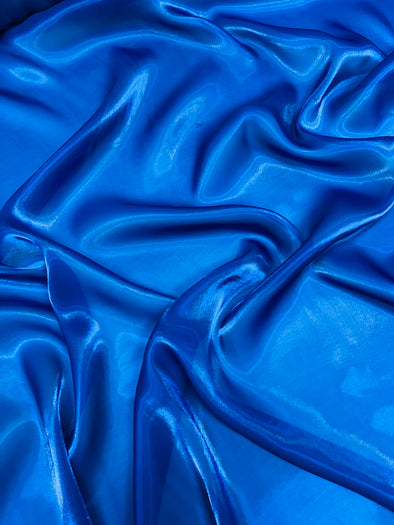 Royal Blue Wet Liquid Sheer Chiffon Fabric/58" Wide.