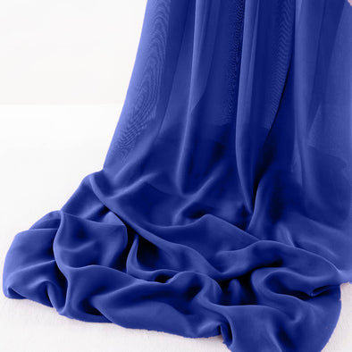 Royal Blue  Chelsea Wool Dobby Chiffon Fabric/58" Wide Sheer Fabric/Solid Color Draping Fabric for Wedding Party Easter Backdrop