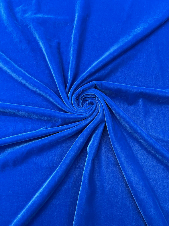 Royal Blue Micro Velvet Fabric/54 Wide /Sold By The Yard.