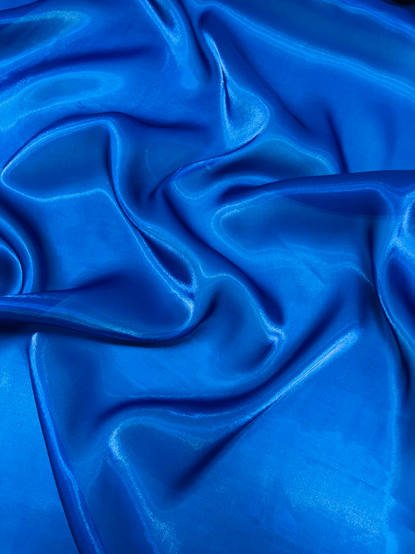 Royal Blue Wet Liquid Sheer Chiffon Fabric/58" Wide.