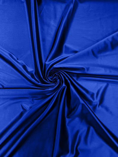 Royal Blue Heavy Shiny Satin Stretch Spandex Fabric/58 Inches Wide/Prom/Wedding/Cosplays