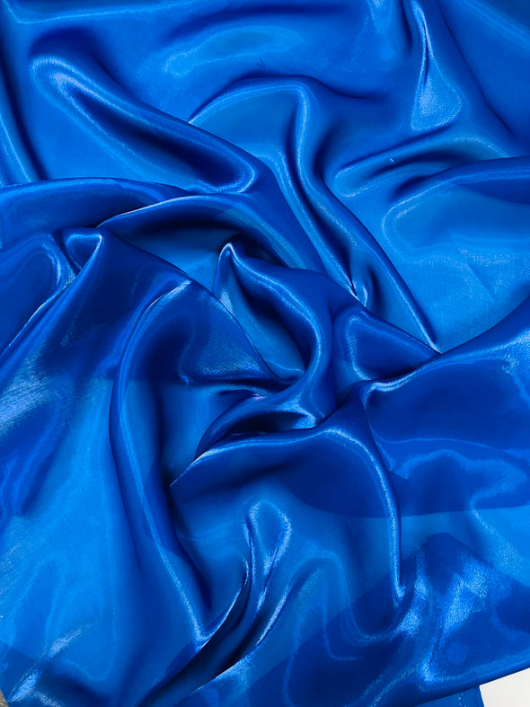 Royal Blue Wet Liquid Sheer Chiffon Fabric/58" Wide.