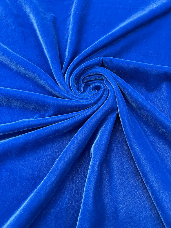 Royal Blue Micro Velvet Fabric/54 Wide /Sold By The Yard.