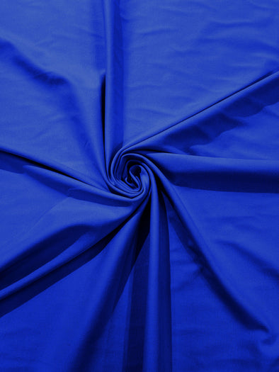 Royal Blue Stretch Ponte De Roma 320 GSM Knit Poly Rayon Fabric, Sold by the Yard.