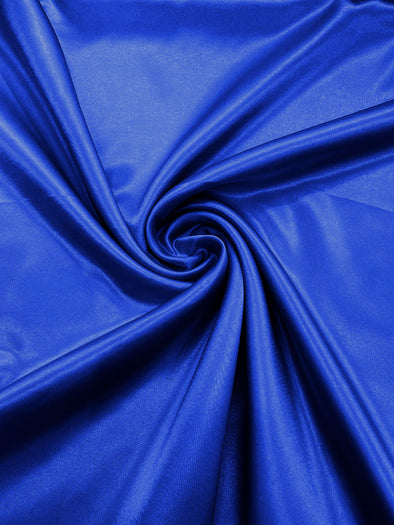 Royal Blue Crepe Back Satin Bridal Fabric Draper/Prom/Wedding/58" Inches Wide Japan Quality
