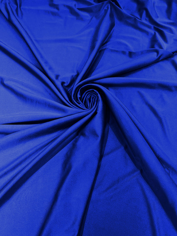 Royal Blue Shiny Milliskin Nylon Spandex Fabric 4 Way Stretch 58" Wide Sold by The Yard