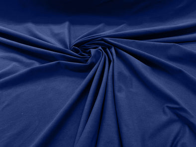 Royal Blue 58/60" Wide Cotton Jersey Spandex Knit Blend 95% Cotton 5 percent Spandex/Stretch Fabric/Costume