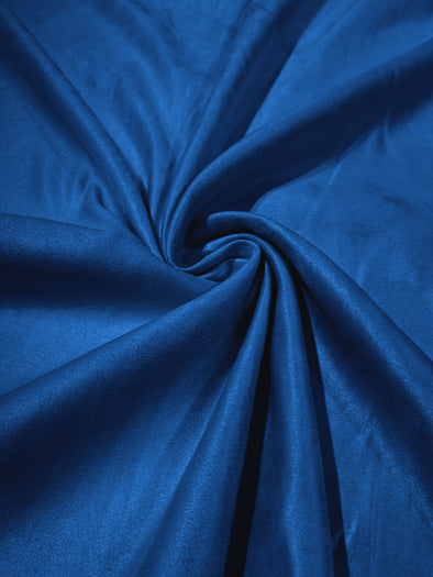 Royal Blue Faux Suede Polyester Fabric | Microsuede | 58" Wide | Upholstery Weight, Tablecloth, Bags, Pouches, Cosplay, Costume