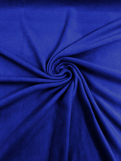 Royal Blue Solid Polar Fleece Fabric Sold by the yard 60"Wide|Antipilling 245GSM |Medium Soft Weight| Blanket Supply,DIY, Decor,Baby Blanket