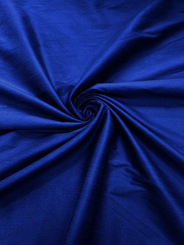 Royal Blue Polyester Dupioni Faux Silk Fabric/ 55” Wide/Wedding Fabric/Home Décor.