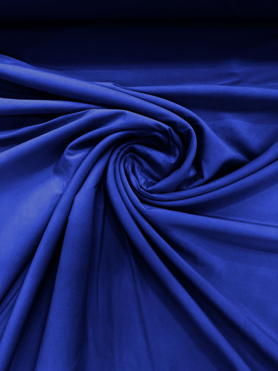 Royal Blue ITY Fabric Polyester Knit Jersey 2 Way Stretch Spandex Sold By The Yard
