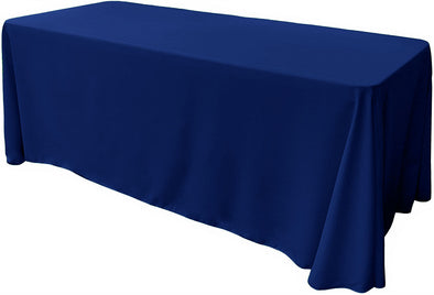 Royal Blue Rectangular Polyester Poplin Tablecloth Floor Length / Party supply