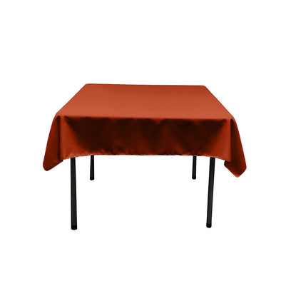 Rust Square Polyester Poplin Table Overlay - Diamond. Choose Size Below