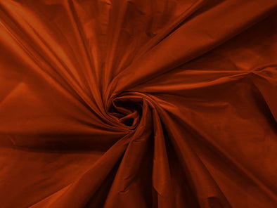 Rust 100% Polyester Imitation Silk Taffeta Fabric 55" Wide/Costume/Dress/Cosplay/Wedding