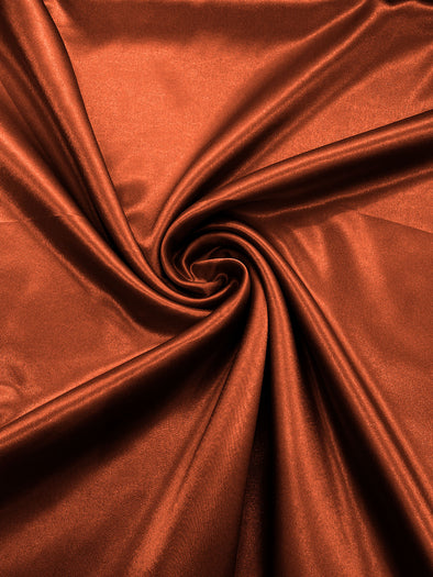 Rust Crepe Back Satin Bridal Fabric Draper/Prom/Wedding/58" Inches Wide Japan Quality