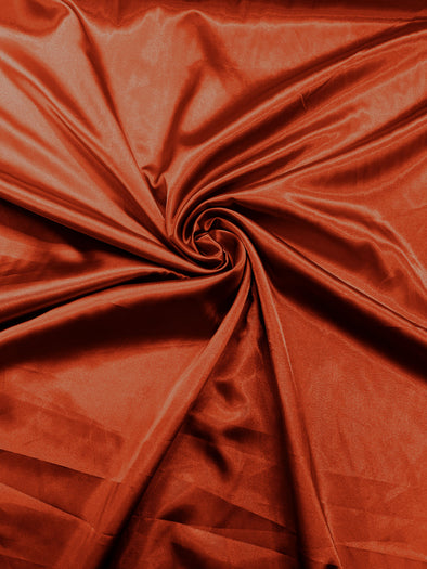 Rust Light Weight Silky Stretch Charmeuse Satin Fabric/60" Wide/Cosplay.