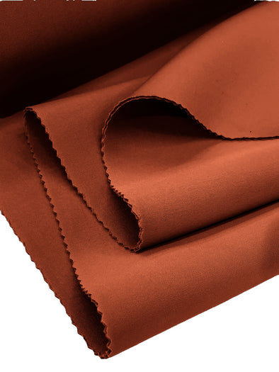 Rust Neoprene Scuba Super Techno Fabric, 2mm Thick, Solid Colors, Sold by The Yard.