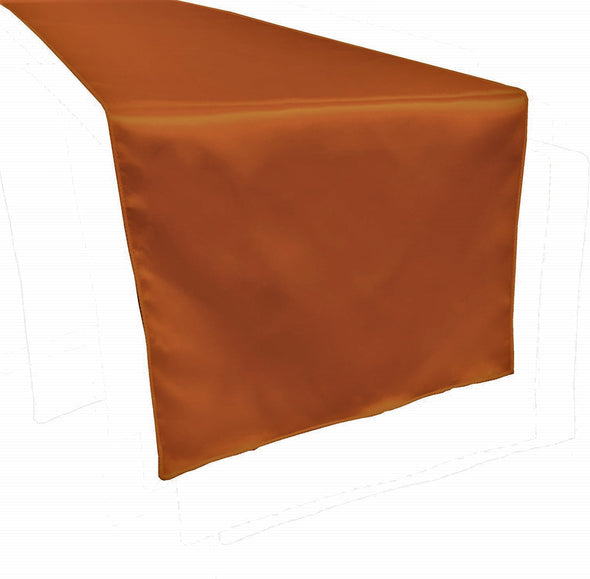 Rust Bridal Satin Table Runner, Wedding Banquet Decoration, ( Choose Size Below )