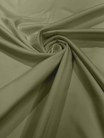 Sage Matte Stretch Lamour Satin Fabric 58" Wide/Sold By The Yard. New Colors