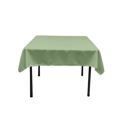 Sage Green Square Polyester Poplin Table Overlay - Diamond. Choose Size Below