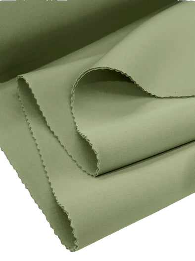 Sage Green Neoprene Scuba Super Techno Fabric, 2mm Thick, Solid Colors, Sold by The Yard.