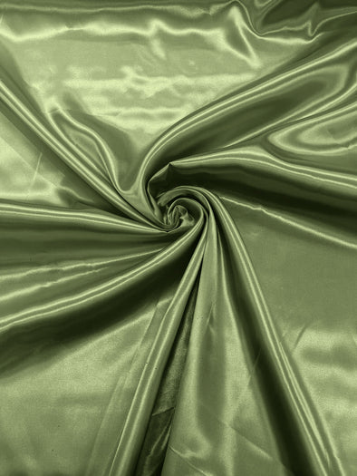 Sage Shiny Charmeuse Satin Fabric for Wedding Dress/Crafts Costumes/58” Wide /Silky Satin
