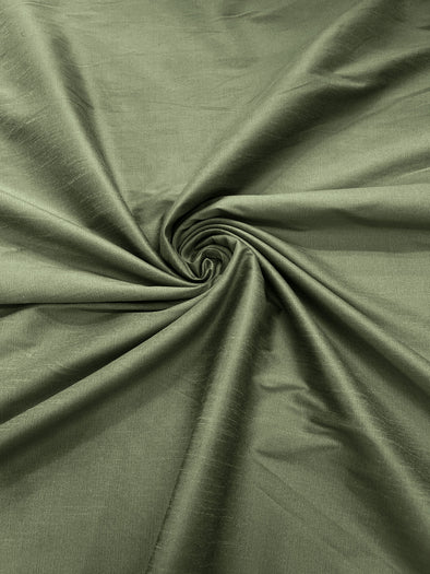 Sage Polyester Dupioni Faux Silk Fabric/ 55” Wide/Wedding Fabric/Home Décor.