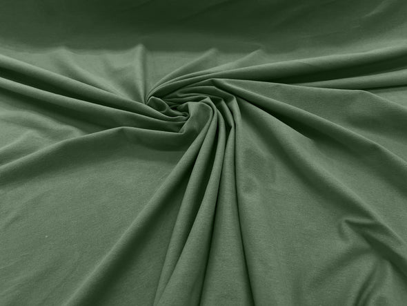 Sage 58/60" Wide Cotton Jersey Spandex Knit Blend 95% Cotton 5 percent Spandex/Stretch Fabric/Costume