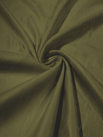 Sage Faux Suede Polyester Fabric | Microsuede | 58" Wide | Upholstery Weight, Tablecloth, Bags, Pouches, Cosplay, Costume