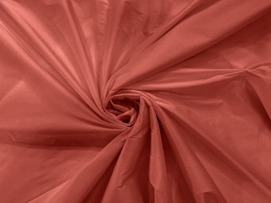 Salmon 100% Polyester Imitation Silk Taffeta Fabric 55" Wide/Costume/Dress/Cosplay/Wedding