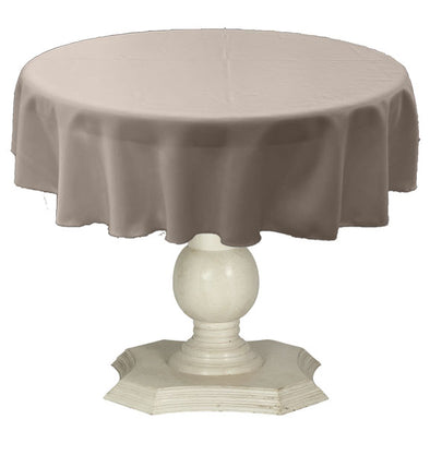 Sand Round Tablecloth Solid Dull Bridal Satin Overlay for Small Coffee Table Seamless