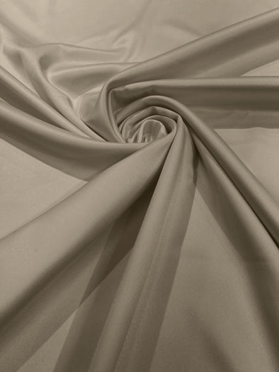 Sand Matte Stretch Lamour Satin Fabric 58" Wide/Sold By The Yard. New Colors