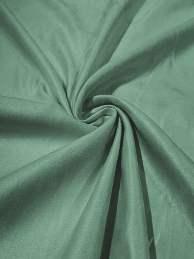 Seafoam Faux Suede Polyester Fabric | Microsuede | 58" Wide | Upholstery Weight, Tablecloth, Bags, Pouches, Cosplay, Costume