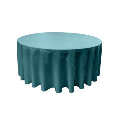 Seafoam Solid Round Polyester Poplin Tablecloth With Seamless