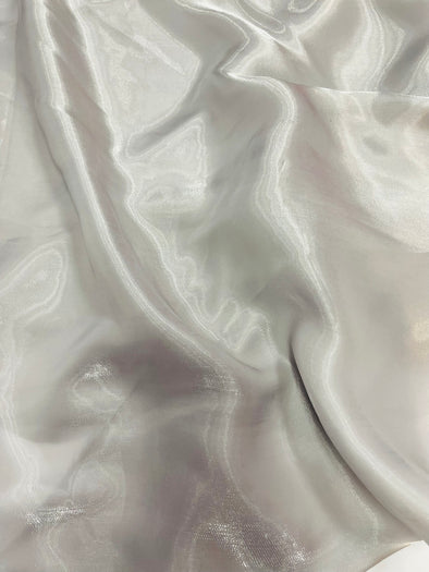 Silver Wet Liquid Sheer Chiffon Fabric/58" Wide.