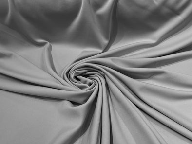 Silver 59/60" Wide 100% Polyester Wrinkle Free Stretch Double Knit Scuba Fabric/cosplay/costumes