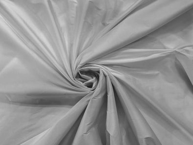 Silver 100% Polyester Imitation Silk Taffeta Fabric 55" Wide/Costume/Dress/Cosplay/Wedding