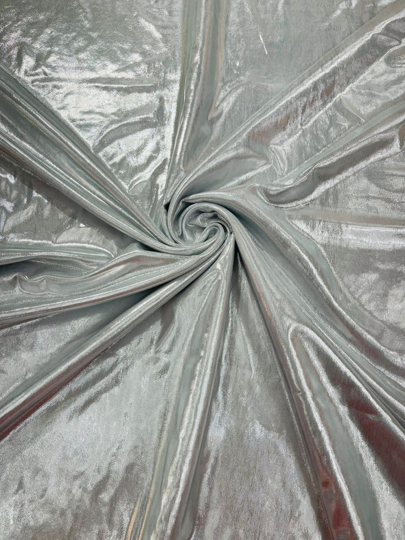 Silver Metallic Lame Foil/ Polyester Fabric/Stretch Fabric/Light Weight/ 58 Inches Wide