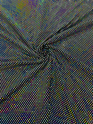 Silver Geometric Foil Velvet Stretch, by The Yard.